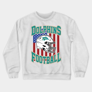 Retro Dolphins Football Crewneck Sweatshirt